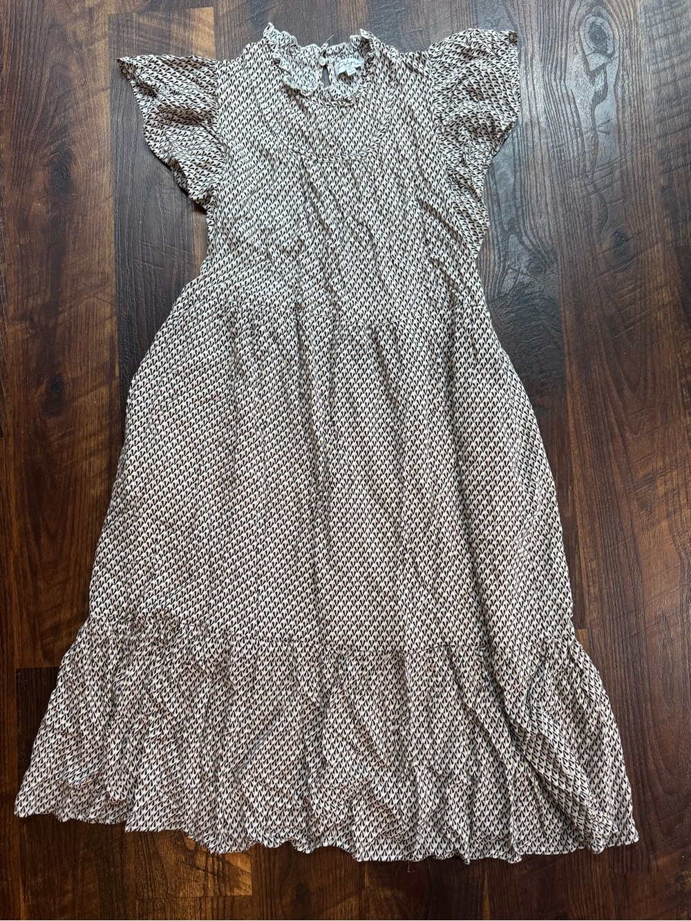 Polagram boutique Ruffle Fall Midi Dress